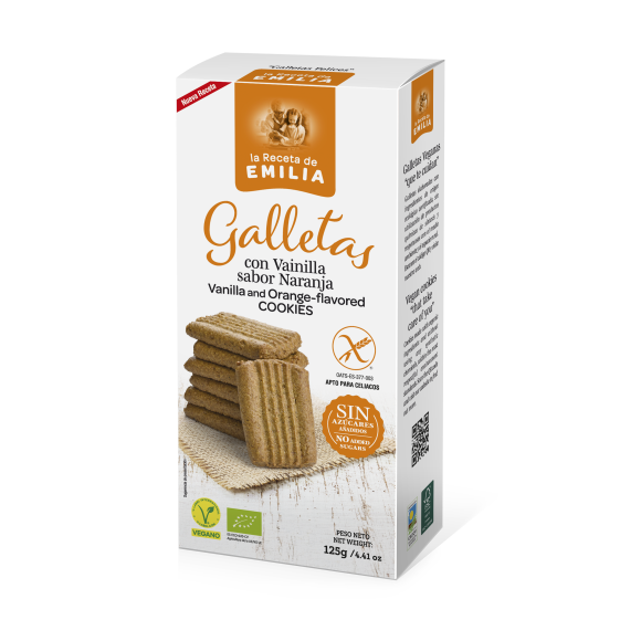GALLETAS CON VAINILLA SABOR NARANJA