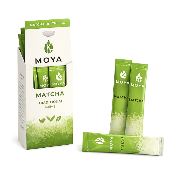 Moya Matcha To Go! Traditional – Sobres individuales de matcha ecológico